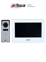 DAHUA DHT2390006 DAHUA DHI-KTH01 - Kit de Videopotero Hibrido/ Frente de Calle Analogico con Camara de 1.3 MP/ Monitor Touch de 7 Pulgadas WiFi/ 4 Hilos al Frente de Calle/ 6&1 E&S de Alarma/ Soporta