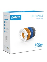 DAHUA DHT2640001 DAHUA PFM920I-5EU-U-100 - Bobina de 100 Mts de Cable UTP Cat5e/ 100% Cobre/ Color Blanco/ Cubierta Retardante de Flama con Certificacacion ANSI/ UL CM/ Ideal para Video y Redes/