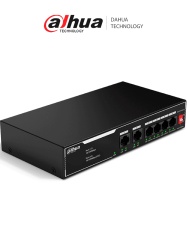 DAHUA DHT3720050 DAHUA DH-SF1006LP - Switch PoE de 6 Puertos Fast Ethernet/ 4 Puertos PoE 10/100/ 36 Watts Totales/ 2 Puertos Uplink RJ45 10/100/ PoE Watchdog/ Soporta hasta 250mts sobre UTP CAT 6/ P