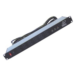 DITEK DTK-RMAC12 Protector Contra Sobretensiones de 120 VCA 15 A 12 Salidas Montaje en Rack 1U Servidores Montados en Rack Sistemas de Voz Controladores Equipos de Video Vigilancia