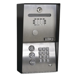 DKS DOORKING 1802-090 Audioportero Telefonico DKS Con Directorio / 100 Numeros Telefonicos / Control Para 2 Puertas / Gabinete Para Sobreponer / Marcacion a 16 Digitos / Linea analoga o digital
