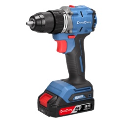 DONG CHENG DCJ-Z2060-IAM Rotomartillo / Taladro Inalambrico de 20V sin Carbones Broquero de 1/2" incluye 2 Baterias de 2.0 Ah Cargador y Maletin