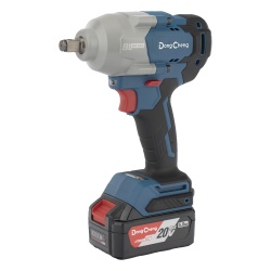 DONG CHENG DCP-B698-FK Llave de Impacto Inalambrica de 20 V incluye 2 Baterias de 5.0 AH Cargador y Estuche plastico.