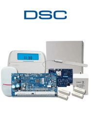 DSC DSC2480081 DSC NEO-ICON-IPLTE-SB - Paquete SERIE NEO con panel HS2032 de 8 zonas cableadas expandible a 32/Teclado de Iconos HS2ICN /Sensor PIR LC200 Cableado/2 contactos blancos cableados/Transfo