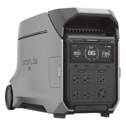 ECOFLOW EFD521 Estacion de Energia Portatil DELTA PRO3 / 4096Wh Litio LFP / 5 AC 4000W (8000W Pico) / 2 USB-C 100W / Capacidad para Aumentar Respaldo / Cargador de Coche 10A a 12.6V / Conectividad WiF