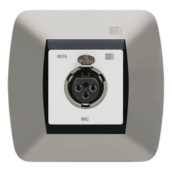 EGI AUDIO SOLUTIONS 6510.10 CONEXION CAJA 60 MM. XLR HEMBRA DE PARED. BLANCO.
