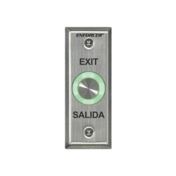 ENFORCER SECOLARM SD6176SS1Q Boton de Salida con Aro Iluminado Color Verde y Rojo / IP65 / Buzzer / Funcion Toggle (Enclavado) / Temporizador / Relevador NC/NO/ Uso Exterior e Interior.