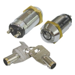 ENFORCER SECOLARM SS-095-1H0 Interruptor de Llave Tubular / Diseno "See-Saw "Anti retorcimiento / Carcasa de Aleacion de Zinc Cromado / Contactos Plateados con Tratamiento Anti-Sulfuracion / Base de B
