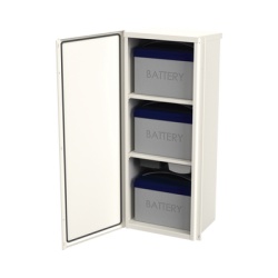 EPCOM INDUSTRIAL EI-PCB-40-106-30SDK Gabinete Acero Galv. para 3 Bat. PL110D12. Puerta Sin Ventilacion. Acc. de piso o poste No incluidos (400 x 1060 x 300mm).