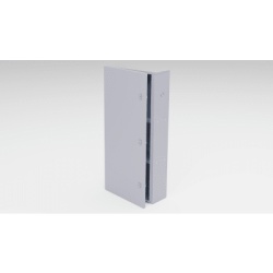 EPCOM INDUSTRIAL GBP03 Gabinete para instalacion de 3 Baterias Fabricado en Lamina Galvanizada Accesorios para poste (No incluidos)