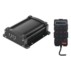 EPCOM INDUSTRIAL SIGNALING X100F Sirena Vehicular de 100W de Potencia Con Controlador Unimando Microfono Control de Tonos y Patrones de destello de Barras de Luces Serie X67 / X75