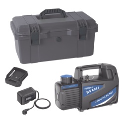 EPCOM KB-V4 Bomba de Vacio Inalambrica KBV4 / 18V Ion-Litio / Vacio Total 160 microns / Caudal 4 CFM (114 L/min) / Capacidad Aceite 330 ml / Portatil 4.5 kg / Compatible AEG-RIDGID-Milwaukee / Tiempo