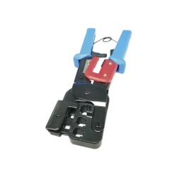 EPCOM POWERLINE EP-376M Pinza para Plegar Conectores con Cavidades para RJ45 (8P8C), RJ11 (6P4C) y RJ9 (4P4C). Mecanismo para Plegado Asegurado.