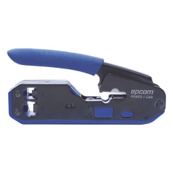 EPCOM POWERLINE EP668 Pinza de Red SLIM / Corte y Terminado RJ45/RJ11 / Diseño Compacto 60% / Acero al Carbón / Mango Ergonómico ABS+TPR
