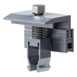 EPCOM POWERLINE EPLEC5NTAL50 Sujetador final para paneles solares / Aluminio anodizado / Ajuste 25-40 mm / Riel 21 / 0.98-1.57 pulgadas