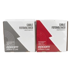 EPCOM POWERLINE KIT2CBLPV10RB/100 Kit Cable Fotovoltaico / 2 Rollos de 100 m (328 ft) / Calibre 10 AWG (6 mm²) / Cobre Tipo PV / 1000/2000 V / -40°C a 120°C