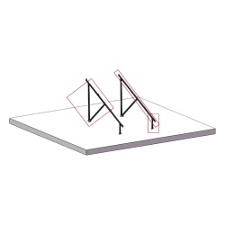 EPCOM POWERLINE LEGSGM012X2ST Kit de Patas para Montaje / Tubos 38x45 y 38x60 mm / Viga Principal 3560 mm (11.7 ft) / Acero Galvanizado / Diseño Modular