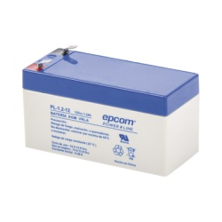 EPCOM POWERLINE PL-1.2-12 Bateria 12 Vcc / 1.2 Ah / UL / Tecnologia AGM-VRLA / Para uso en equipo electronico Alarmas de intrusion / Incendio/ Control de acceso / Video Vigilancia / Terminales F1 / Ca