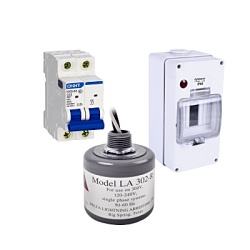 EPCOM POWERLINE PL63ACA Kit de Centro de Carga Para Corriente Alterna Breaker de hasta 400 Vca de 63 A con Supresor de Picos Transitorios.