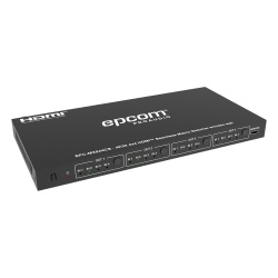 EPCOM PROAUDIO EPC-MX944CS Matriz de Video HDMI 4x4 | Ancho de Banda 10.2 Gbps | Resolucion 4K@30Hz | Escalado a 1080P 720P 1920x1200 4K30 | Modos Matriz y Video Wall | Control RS-232 y Remoto Infrare