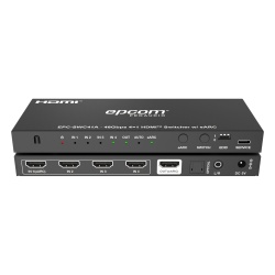 EPCOM PROAUDIO EPC-SWC41A Switch HDMI 4x1 | 8K@60Hz 4:2:0 | 48 Gbps | ARC/eARC | Extraccion de Audio | Gestion EDID | Control CEC