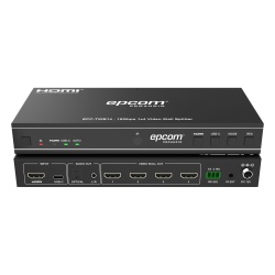 EPCOM PROAUDIO EPC-TWB14 Videowall 4K 1x4 | HDMI & USB-C | 8 Modos de Visualizacion | Audio Optico/Analogico | Control RS-232/IR | Plug & Play