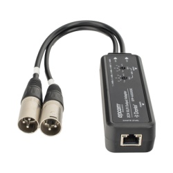 EPCOM PROAUDIO EPP-AUD2XDE Extensor de Audio DanteÂ® 2CH XLR Output Adapter | Entrada Digital DanteÂ® | Salida XLR Balanceada/No Balanceada | Latencia Configurable 1-5ms | HDMI 1.4 | HDCP 1.4 | PoE IE