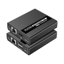 EPCOM TITANIUM TT223KVM Kit extensor KVM (HDMI y USB) | 40m a 4k@30Hz | 70m a 1080P@60Hz | Cat 6 6a y 7 | CERO LATENCIA | HDR | Salida Loop | Salida de audio de 3.5mm |