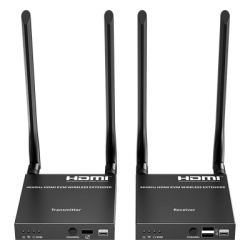 EPCOM TITANIUM TT699KVMV20 Extensor Inalambrico HDMI| Con KVM | 4K@60Hz 4096x2160 | Tecnologia ipcolor | Banda 5G 5.18-5.24 GHz | Distancia 50 m | Conexion de Hasta 1 a 4