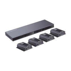 EPCOM TITANIUM TT744 MATRICIAL Y EXTENSOR DE VIDEO HDMI 4 x 4 / 4 Entradas HDMI / 4 Salidas HDMI Loop / 4 Salidas RJ45 para Extender la senal 40 metros por salida / 1080 @ 60Hz / Conmutacion por RS232