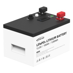 EPEVER LFP100EP128V2 Bateria de Litio LiFePO4 12.8Vcc 100Ah 1.28KwH Pantalla LCD para Monitoreo Local Carcasa Metalica