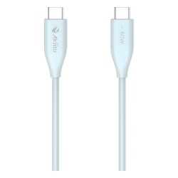 EZVIZ AK-PAC6S-B-1.5M Cable de Carga USB-C a C / 1.5 Metros (4.92 Pies) / Potencia 60W / Velocidad Transferencia 480 Mbps / Tecnologia GaN (Nitruro de Galio) / Fast-Charging / Material Silicona No Tox