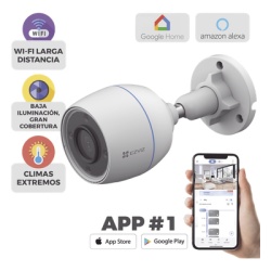 EZVIZ CS-H3C Bala WiFi / 2 Megapixel / Deteccion humana / Microfono Integrado / Micro SD / Excelente Vision Nocturna / Exterior