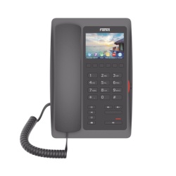 FANVIL H5WB (H5W Color Negro)Telefono IP WiFi para Hoteleria profesional de gama alta con pantalla LCD de 3.5 pulgadas a color 6 teclas programables para servicio rapido (Hotline) PoE