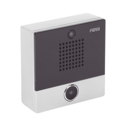 FANVIL I10V Mini video Intercomunicador para hoteleria y hospitales con diseno elegante PoE camara 1Mpx 1 boton 1 relevador integrado de salida y entrada.