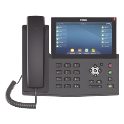 FANVIL X7-F Telefono IP empresarial para 20 lineas SIP pantalla tactil Bluetooth integrado para diadema PoE y hasta 127 botones DSS con doble puerto Gigabit soporta recepcion de video