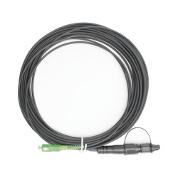 FIBERHOME OFC-S1-BK-SA-H1A-30-10-2601 Jumper de Fibra Optica Conector SC/APC - Conexion a Caja FDP460 Redondo 10 Metros (32.81 Pies) Forro 3 mm G657A2 Negro