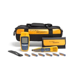 FLUKE NETWORKS MS-POE-KIT Kit Profesional de Verificador de Red MicroScanner PoE para Comprobacion de Redes de Voz Datos Video y PoE 802.3af at bt y UPOE con Pantalla LCD Retroiluminada