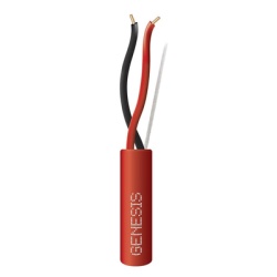 GENESIS 4513-1004 Carrete de 305 Metros (1000 Pies) de Alambre / 2 x 14 AWG / Plenum / Tipo FPLP / Color Rojo / Para Aplicaciones en Sistemas de Deteccion de Incendio y Sistemas de Evacuacion.