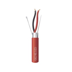 GENESIS 4612-1004/1000 Carrete de 305 Metros (1000 Pies) de Cable / 2 x 14 AWG / Plenum / Blindado / Tipo FPLP / Color Rojo / Para Aplicaciones en Sistemas de Deteccion de Incendio y Sistemas de Evacu