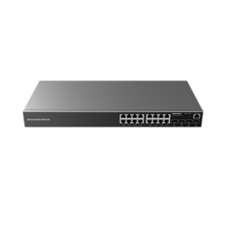 GRANDSTREAM GWN7802P Switch Gigabit PoE+ Administrable / 16 puertos 10/100/1000 Mbps + 4 Puertos SFP Uplink / Hasta 240W / Compatible con GWN Cloud.