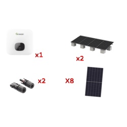 GROWATT MIN5000KIT1 Kit Solar Interconexion / 5kW 220Vca / Inversor GROWATT / Montaje Incluido