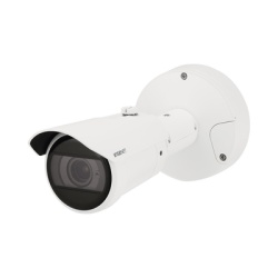 HANWHA VISION XNO-8083R Camara Bala IP 6MP con IA Antivandalica / Lente Motorizado de 2.8 a 10mm / WDR 120dB / Ranura MicroSD / IP66 IP67 IK10 NEMA4X