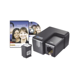 HID INK1000KIT KIT de Impresora de Tarjetas Inyeccion de Tinta / Incluye Cartucho y Software/ Una Cara /Impresion Sobre el Borde