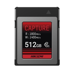 HIKSEMI by HIKVISION HS-CFE-E300/512G Memoria CFexpress Tipo B / 512 GB / 1800 MB/s Lectura / 1700 MB/s Escritura / Video 8K / PCIe Gen 3Ã—2