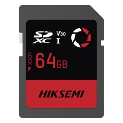 HIKSEMI by HIKVISION HS-SD-E30/64G Memoria SD / 64 GB / 180 MB/s Lectura / 150 MB/s Escritura / V30 U3 / Para Drones y Camaras de Accion / HIKSEMI CAPTURE E30