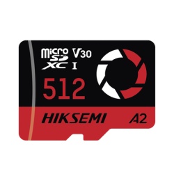 HIKSEMI by HIKVISION HS-TF-E3/512G Memoria microSD / 512 GB / 180 MB/s Lectura / 150 MB/s Escritura / V30 U3 A2 / Para Drones y Camaras de Accion / HIKSEMI CAPTURE E3
