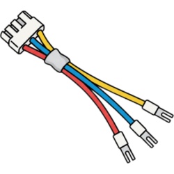 HIKVISION 101504313 Cable de salida de alarma / 10 cm (0.33 ft) / 4 hilos / Relay / Portero analógico