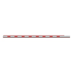 HIKVISION 307500812 Brazo Recto para Barrera de Acceso / Aluminio Octogonal / 4 m (13.1 ft) / Iluminación LED Rojo-Verde / Perfil 120 x 50 mm