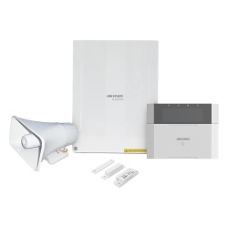 HIKVISION AXHYBRIDPRO-KIT Kit Panel de Alarma Híbrido / 64 Zonas / Teclado LCD con Lector de Tags / Sirena 30W 120 dB / IP65 / Contacto Magnético 2 cm